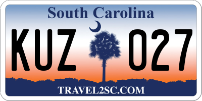 SC license plate KUZ027