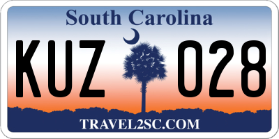 SC license plate KUZ028