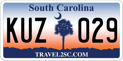 SC license plate KUZ029