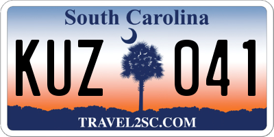 SC license plate KUZ041