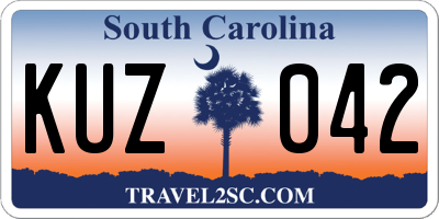 SC license plate KUZ042