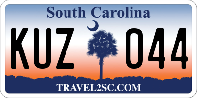 SC license plate KUZ044