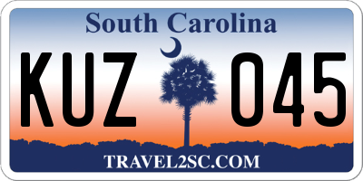 SC license plate KUZ045