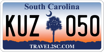 SC license plate KUZ050