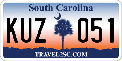 SC license plate KUZ051