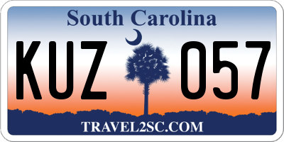 SC license plate KUZ057