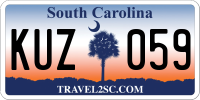 SC license plate KUZ059