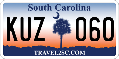 SC license plate KUZ060