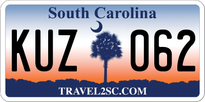 SC license plate KUZ062