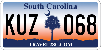 SC license plate KUZ068