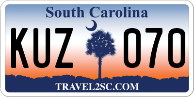 SC license plate KUZ070