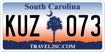 SC license plate KUZ073