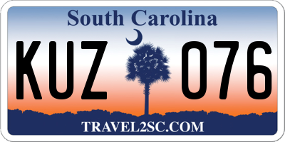 SC license plate KUZ076