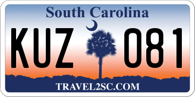SC license plate KUZ081