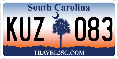 SC license plate KUZ083