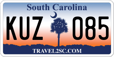 SC license plate KUZ085