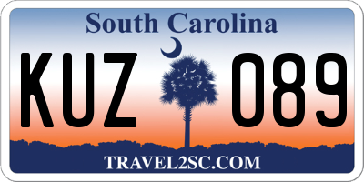 SC license plate KUZ089