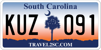 SC license plate KUZ091