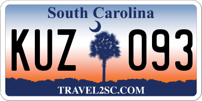 SC license plate KUZ093