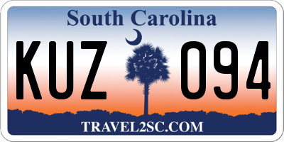 SC license plate KUZ094