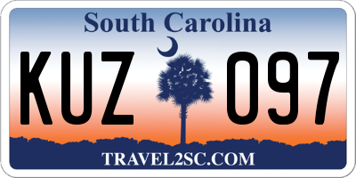 SC license plate KUZ097