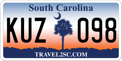 SC license plate KUZ098