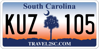 SC license plate KUZ105
