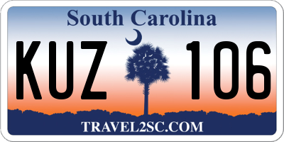 SC license plate KUZ106