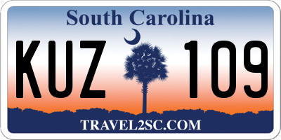 SC license plate KUZ109