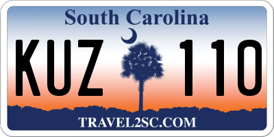 SC license plate KUZ110