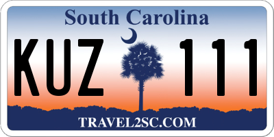 SC license plate KUZ111