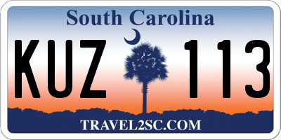 SC license plate KUZ113