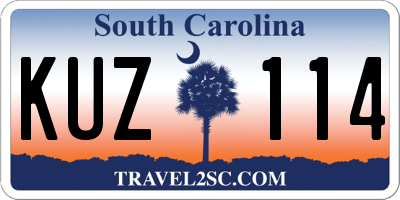 SC license plate KUZ114