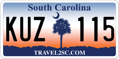 SC license plate KUZ115