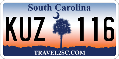 SC license plate KUZ116