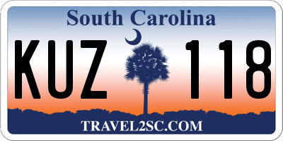 SC license plate KUZ118