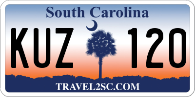 SC license plate KUZ120