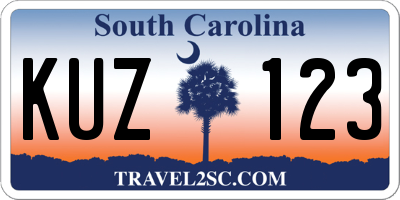 SC license plate KUZ123
