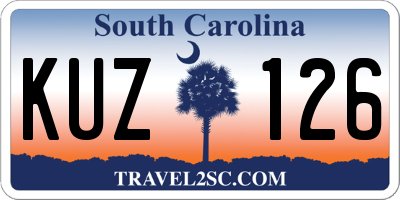 SC license plate KUZ126