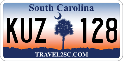SC license plate KUZ128