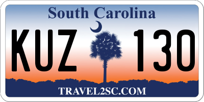 SC license plate KUZ130