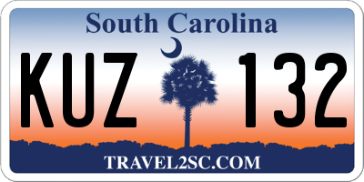 SC license plate KUZ132