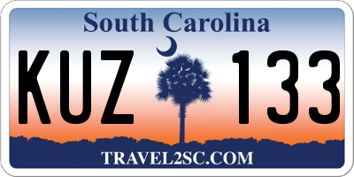 SC license plate KUZ133