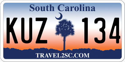 SC license plate KUZ134