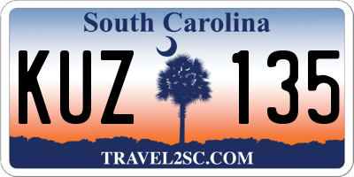 SC license plate KUZ135