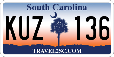 SC license plate KUZ136