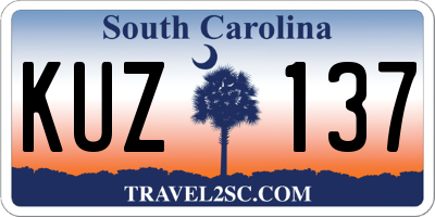 SC license plate KUZ137