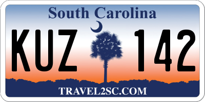 SC license plate KUZ142