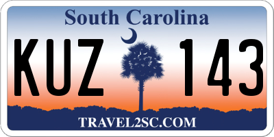 SC license plate KUZ143