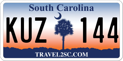 SC license plate KUZ144